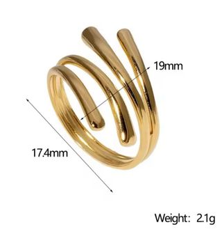 Anillo dorado mujer - Elegante
