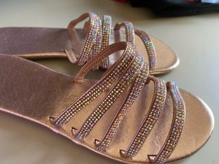 Sandali gioiello rosa oro n.41