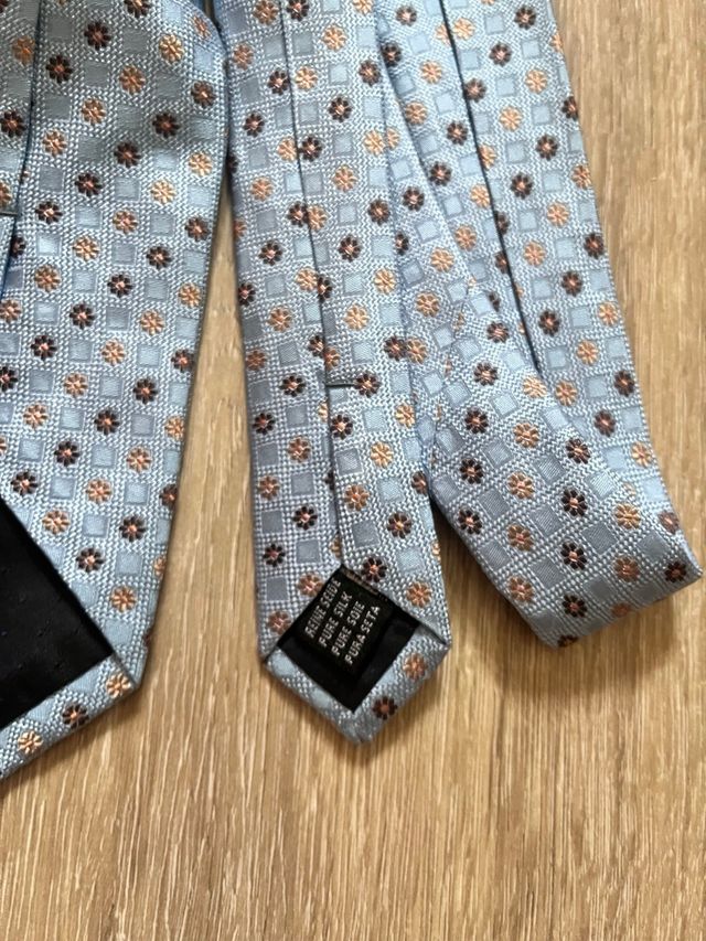 Corbata Dustin azul estampada