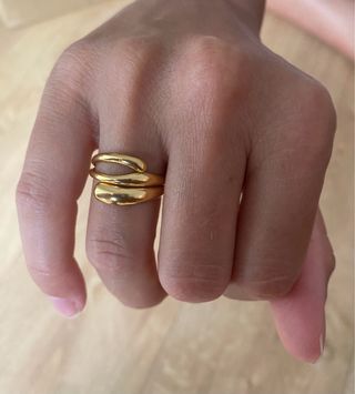 Anillo dorado mujer - Anillo de diseño