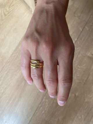 Anillo dorado mujer - Anillo de diseño