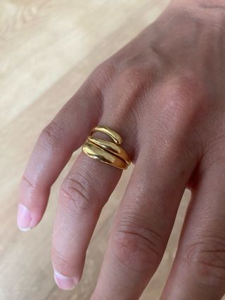 Anillo dorado mujer - Anillo de diseño