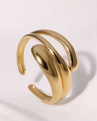 Anillo dorado mujer - Anillo de diseño