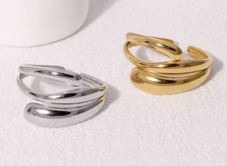 Anillo dorado mujer - Anillo de diseño