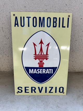 Cartel Maserati Servicio - Metal