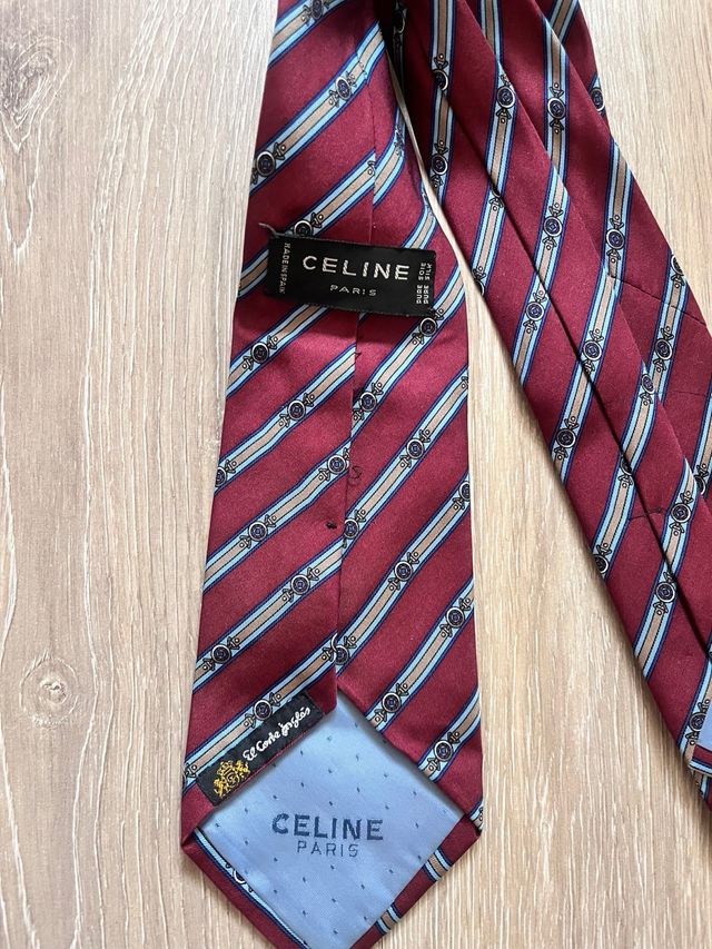 Corbata CELINE marrón-rojo