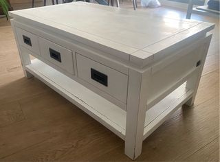 Mesa centro blanca Banak Importa - 3 cajones