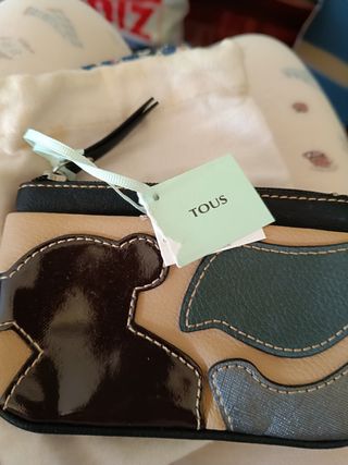 Monedero Tous - Piel - Beige y Marrón original
