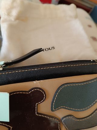 Monedero Tous - Piel - Beige y Marrón original
