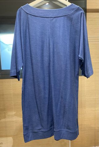 Vestido azul manga 3/4 de Massimo Dutti