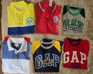 6 Polos y Camisetas GAP & Trasluz XXL Teen-14 años