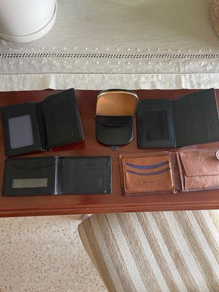 5 Carteras - Piel - Marrón & Negro