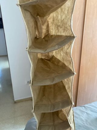 Zapatero Tela Beige - 10 compartimentos