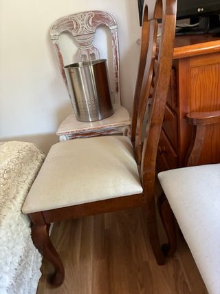 6 sillas comedor madera