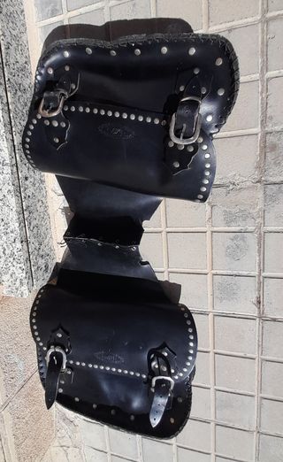 Alforjas Cuero Moto Custom
