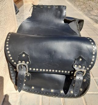Alforjas Cuero Moto Custom