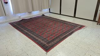 Alfombra persa - lana - roja y negra