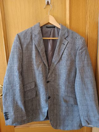 Americana gris cuadros