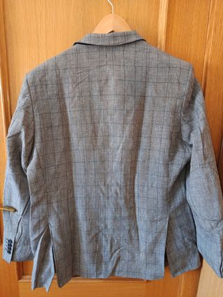 Americana gris cuadros