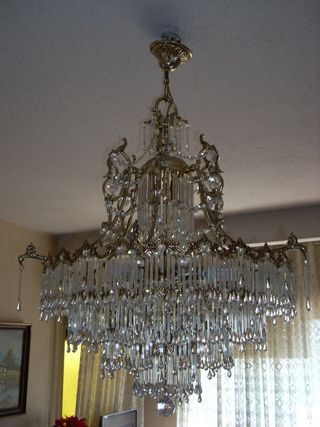 Lámpara de cristal tipo araña