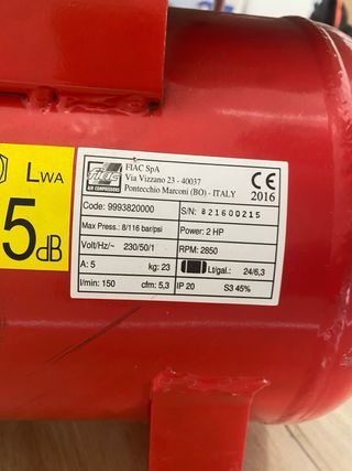 Compresor aire 24L 2HP Fiac