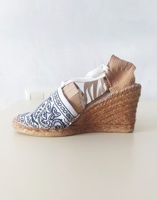 Sandalias esparto cuña mujer 39
