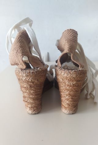 Sandalias esparto cuña mujer 39