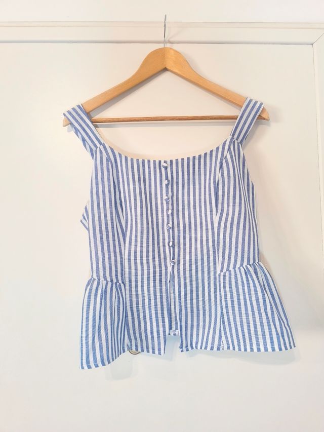 Top rayas azul blanco - Talla L