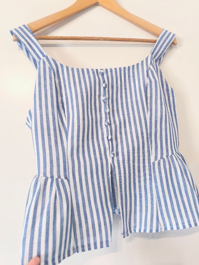 Top rayas azul blanco - Talla L