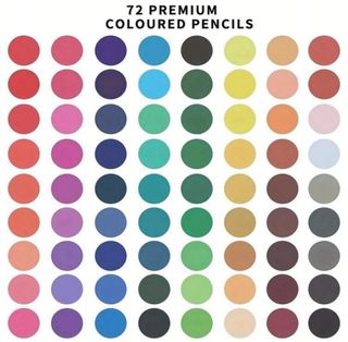 Set di 72 matite colorate in custodia metallica.