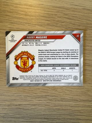 Carta cromo Harry Maguire Manchester United