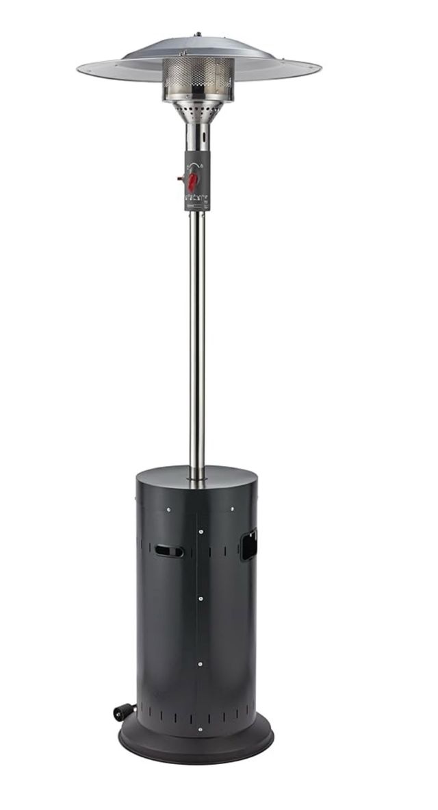 Calefactor exterior de metal. sin extrenar.