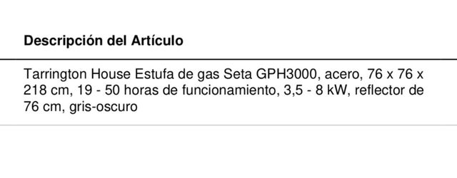 Calefactor exterior de metal. sin extrenar.