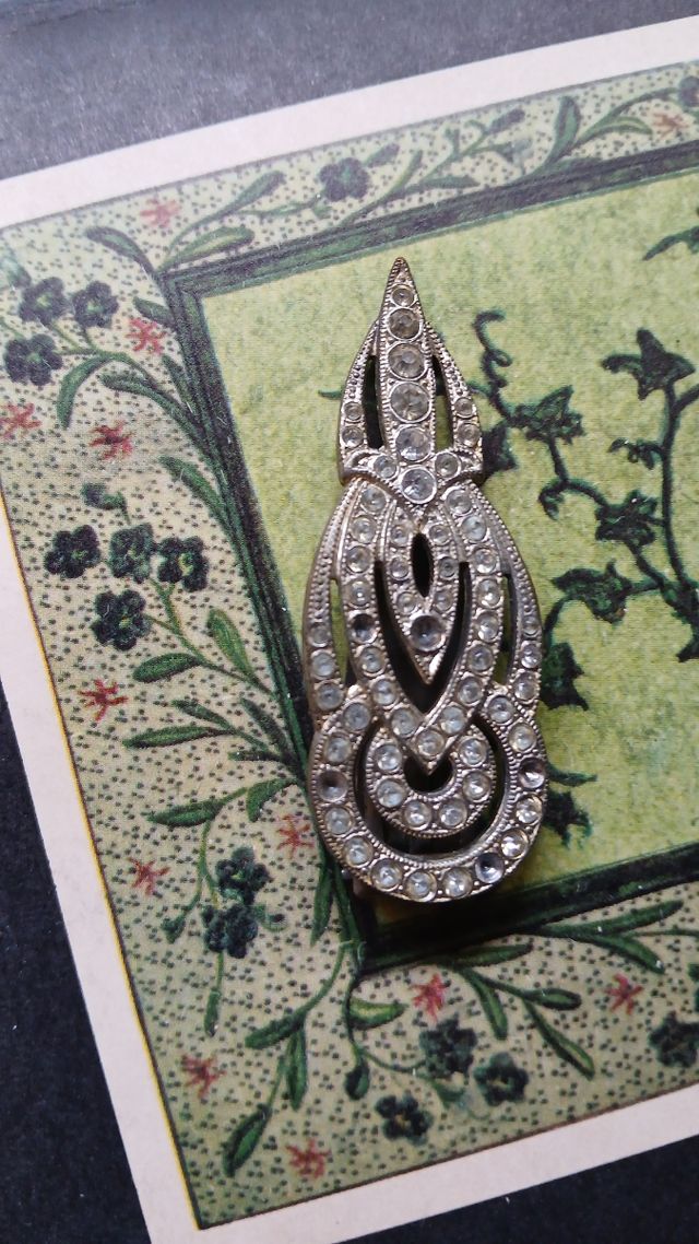 ▶️LOTE: •HEBILLA y ••BROCHES años 20-30 5×2cm