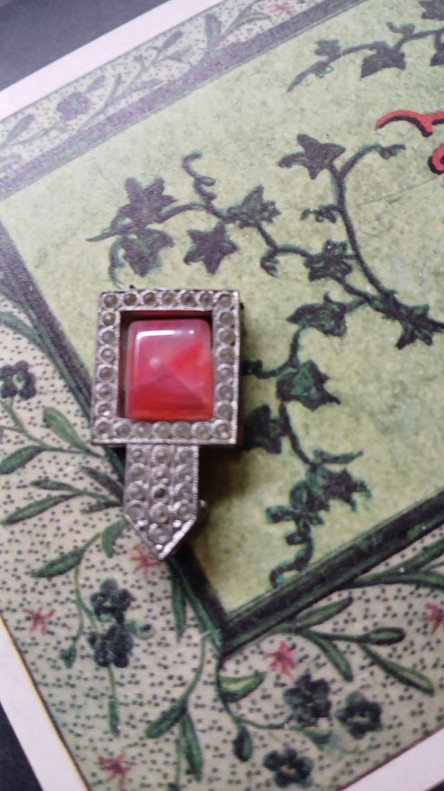 ▶️LOTE: •HEBILLA y ••BROCHES años 20-30 5×2cm