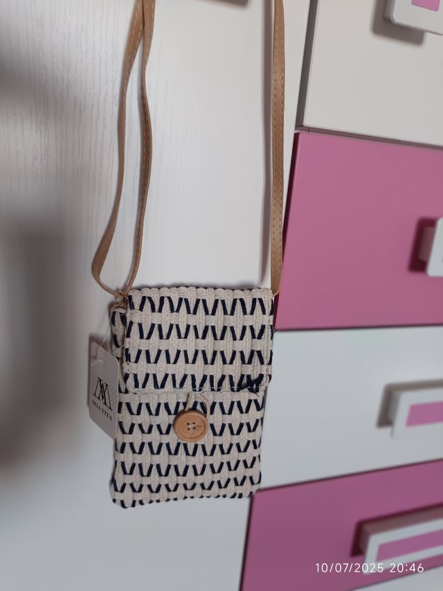 Bolso Mia Vita beige y azul
