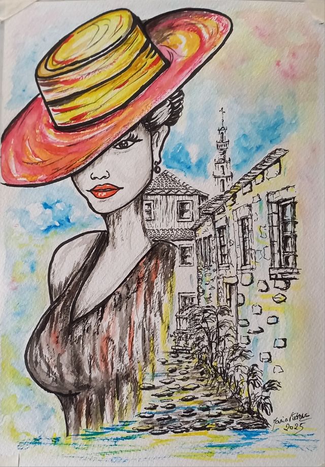 Ilustração aquarela original