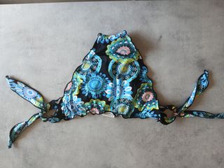 Bikini mutandina fiori blu