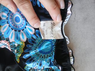 Bikini mutandina fiori blu