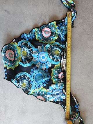 Bikini mutandina fiori blu