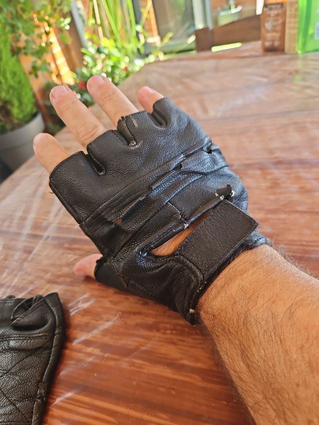 Guantes moto piel | Negro
