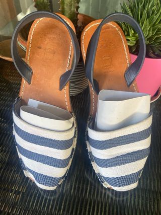 Alpargatas llonga's - Azul Marino y Blanco - 41