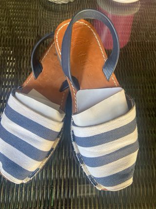 Alpargatas llonga's - Azul Marino y Blanco - 41