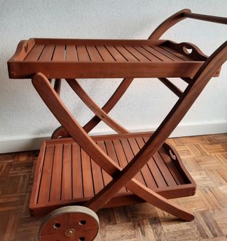 Mueble camarera teka - carrito madera