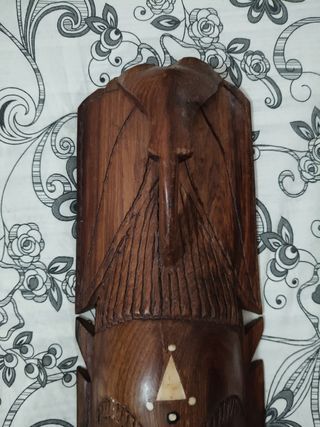 Maschera Ashanti in legno afrormosia.