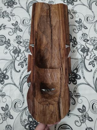 Maschera Ashanti in legno afrormosia.