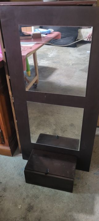 Espejo tocador madera marrón