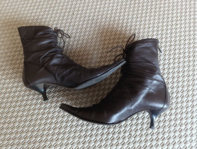 Botines marrones de cuero