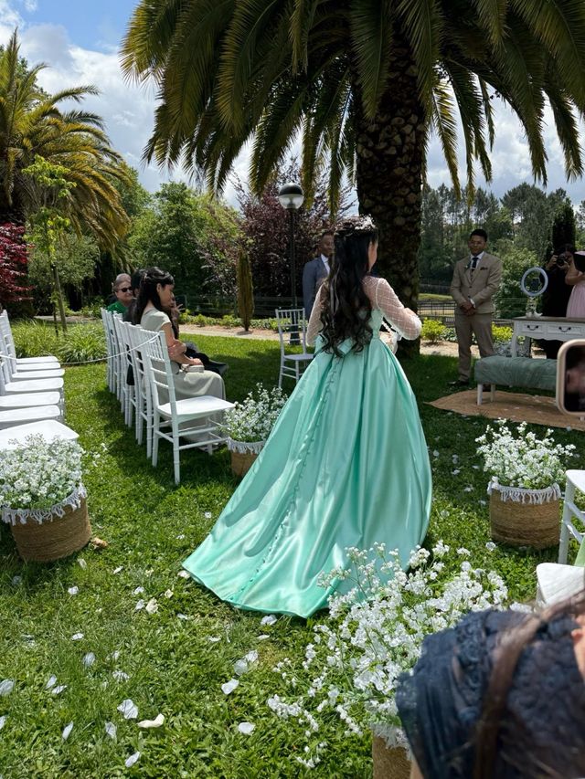Vestido mint niña - boda
