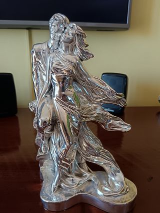 Statuine argento coppia innamorati